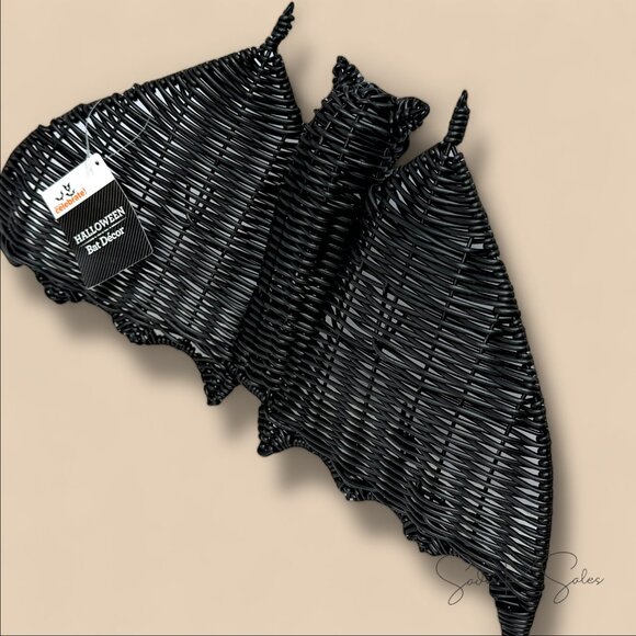 Woven Bat Tabletop Decor Black, 9.25", Halloween Way To Celebrate - Walmart - Picture 10 of 12